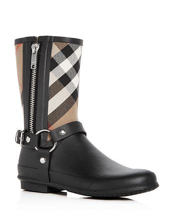 burberry women's zane signature check rain boots|net a porter Burberry rain boots.